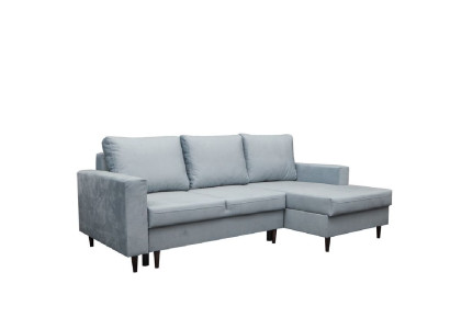 Graue  Sofa Designer mit Bettfunktion Wohnlandschaft Schlafsofa Ecksofa Couch