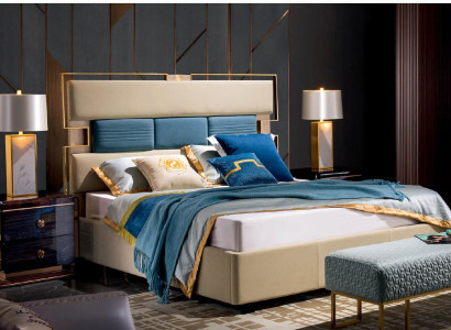 Bett Schlafzimmer Nachttisch Komplettes Set Garnitur 3tlg. Holz Leder Betten Neu