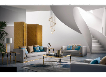 Sofagarnitur Couch Sofa Polster 32 Sitzer mit Couchtisch Luxus Couchen 3tlg Neu