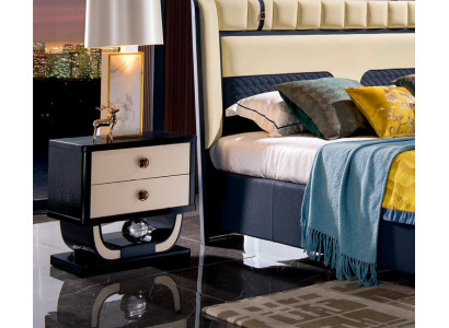 Nachttisch 2x Holz Nachttische Tisch Konsolen Nacht Moderner Stil Beistelltisch