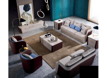 Sofagarnitur Couchtisch Tisch Wohnzimmer Sofa Polster Couchen Kommode Neu 8tlg