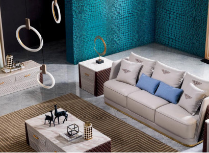 Sofa  Dreisitzer Couch Stil Modern Polster Sitz Garnitur Leder Couchen 3 Sitzer