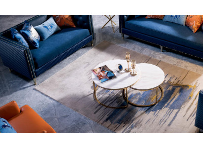 Couchtisch Luxus Design Couch Tisch Kaffee Beistell Tische Wohnzimmer Rund Sofa