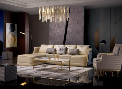 Klassische Leder L Form Couch Wohnlandschaft Ecksofa Moderne Garnitur 3tlg. Set