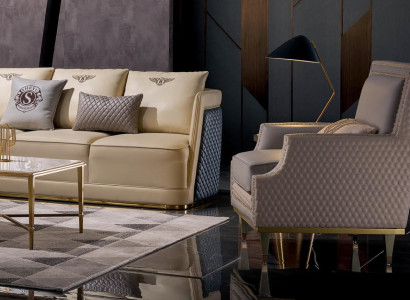 Sessel Design Couch Sofa Sitzer Leder Lounge Club Polster Luxus Ohren Sitz Relax