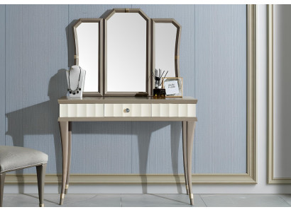 Schminktisch mit Spiegel Luxus Konsole Kommode Schlafzimmer Neu 2tlg. Set Tisch