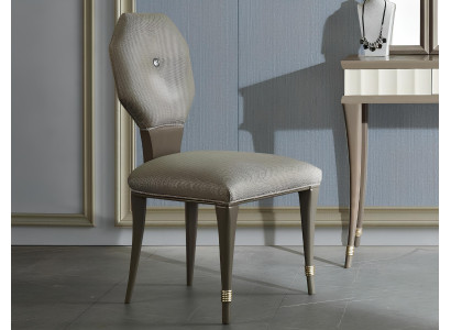 Luxus Design Polster Stuhl Stühle Sitz Lehn Esszimmer Holz Lederstuhl Sessel Neu