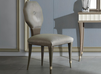 Luxus Design Polster Stuhl Stühle Sitz Lehn Esszimmer Holz Lederstuhl Sessel Neu