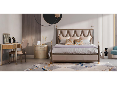 Bett 2x Nachttisch 3 tlg Schlafzimmer Set Design Modern Luxus Klassische Möbel