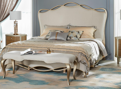 Designer Bett Schlafzimmer Luxus Betten Textil Hotel Luxus Echtholz 180x200cm