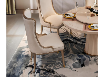 Stuhl Ess Zimmer Polster Stühle Sessel Fernseh Lounge Textil Sitz 1x Lehnstuhl