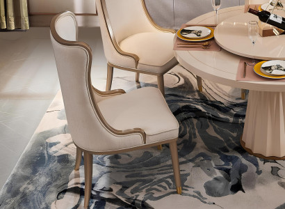 Stuhl Ess Zimmer Polster Stühle Sessel Fernseh Lounge Textil Sitz 1x Lehnstuhl