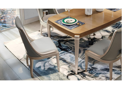 Stuhl Lehn Designer Leder Polster Stühle Wohn Esszimmer Echtholz