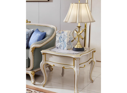 Design Klassische Echtholz Beistelltisch Sofa Wohnzimmer Tisch Möbel Barock