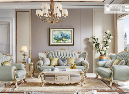 Klassische Wohnzimmer Möbel Komplett Set Sofagarnitur 5tlg. Set Tisch Leder Sofa