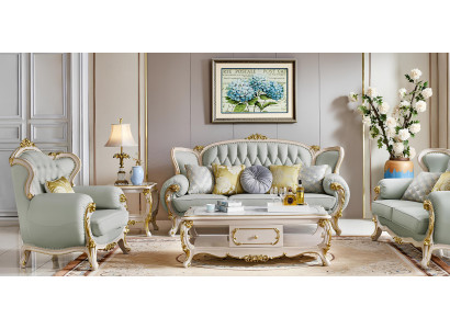 Klassischer Dreisitzer 230cm chesterfield ledersofa sofa polster couchen sofa