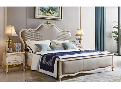 Luxus Bett 3tlg. Set mit 2 Nachttischen Klassische Schlafzimmer Möbel Betten Neu