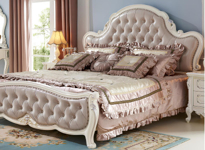 Bett Polster Design Luxus Doppel Hotel Betten Schlaf Zimmer Echtholz 180x200cm