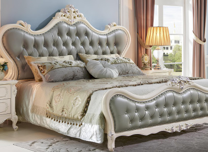 Polsterbett Betten Bett Echtholz Designer Hotel Doppel Luxus Design 180x200cm