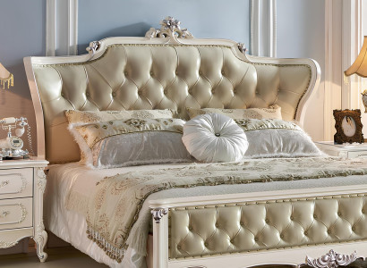 Luxus Chesterfield Betten Königliches Echtholz Bett Doppelbett Barock