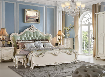 Schlafzimmer Komplett Set 6tlg. Kommode Schminktisch Bett Garnitur Barock Rokoko