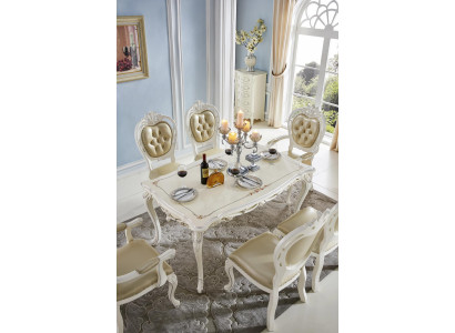 Barock Esstisch Tisch Gruppe Esszimmer Wohnzimmer Garnitur Echtholz Tische