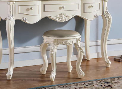 Pouf Fußhocker Rund Sitz Hocker Polsterhocker Sitzhocker Edler designer Echtholz