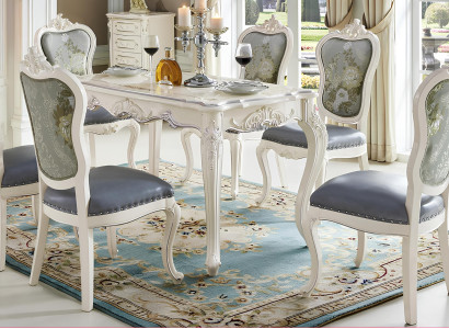 Klassischer Antik Stil Stuhl Echtholz  Textil Sessel Club Sitz Design Lounge