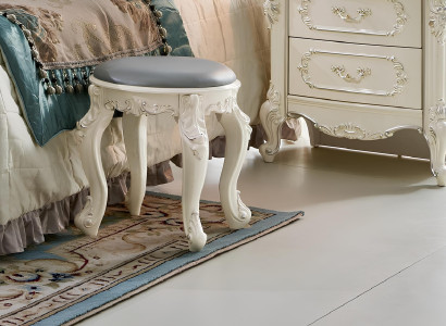 Fußhocker Rund Hocker Polsterhocker Echtholz Ottomane Hocker Neu Sitz Beistell