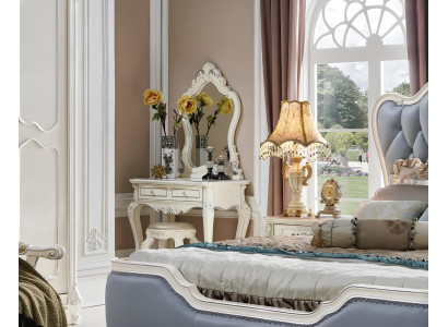 Schminktisch Spiegel Hocker Luxus Konsole Echtholz Schlafzimmer Barock Rokoko