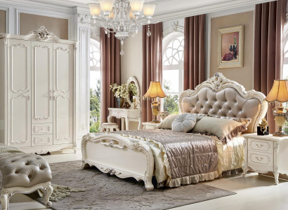 Schlafzimmer Sets Chesterfield Komplettes 6tlg. Köngliche Barock Möbel Bett Neu