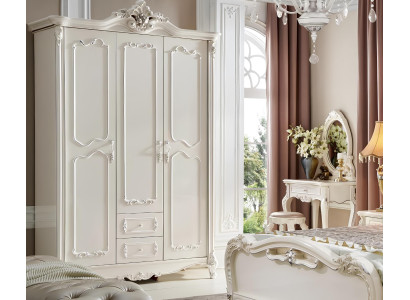 Klassischer Antik Stil Kleiderschrank Schrank Echtholz Garderobe Schränke Barock