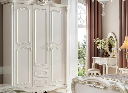 Klassischer Antik Stil Kleiderschrank Schrank Echtholz Garderobe Schränke Barock