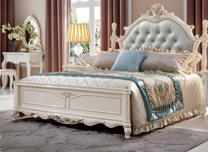 Klassisches Schlafzimmer Set Bett 2x Nachttisch Luxus Betten Möbel 3tlg Echtholz