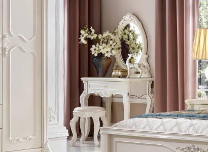 Schminktisch Hocker Konsole Schmink Echtholz Tisch Konsolen Sekretär Neu Spiegel