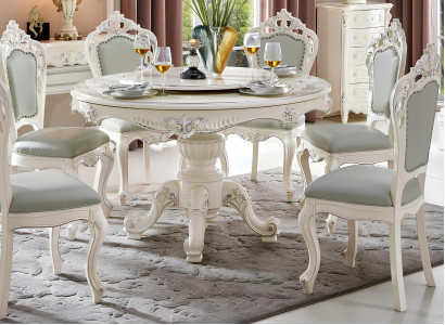 Design Rund Tisch 4x Stühle EssZimmer Sitz Polster Tische Garnitur Echtholz