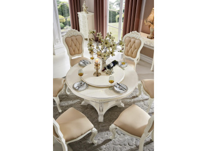 Luxus Esstisch Runder Tisch Esszimmer Wohnzimmer Echtholz Tische Rund 130cm