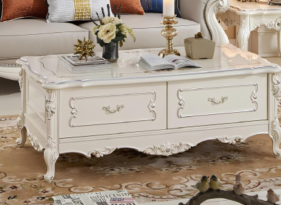 Klassischer Couchtisch Wohnzimmer Tische Barock Rokoko Echtholz Couchtische