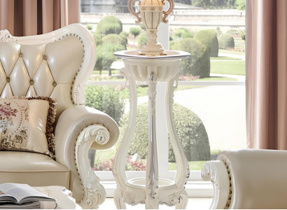 Blumenständer Blumen Ständer Vasen Ständer Massiv Barock Holz Blumentopfständer