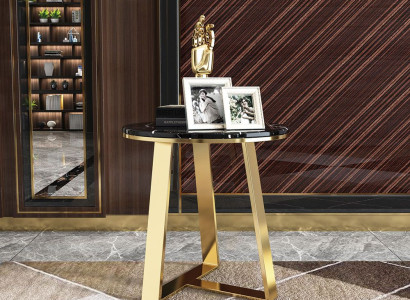 Marmor Beistelltisch aus Edelstahl modern, eleganter Design