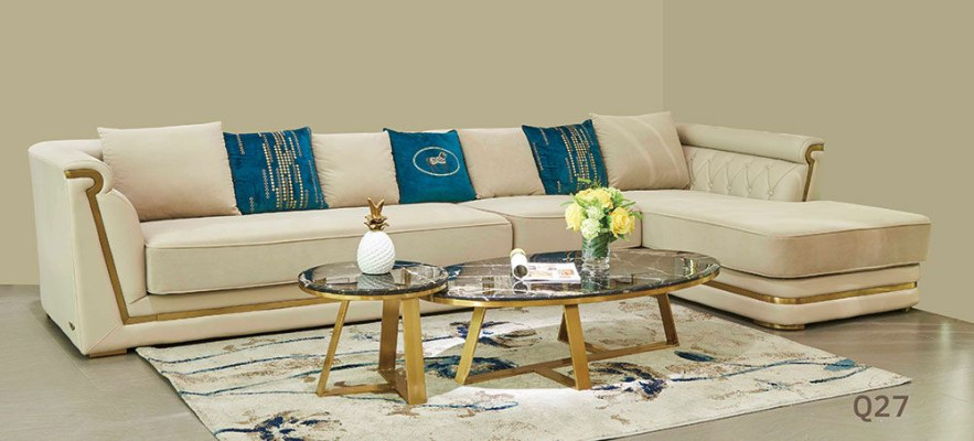 Ecksofa LForm 2x Couchtisch Ecke Leder Garnitur Tisch Wohnlandschaft L Form 3tlg