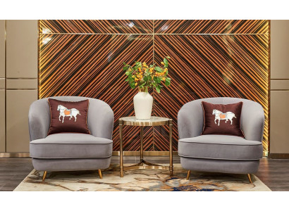 Wohnzimmer Set 2x Sessel Beistelltisch Tisch Sofa Couchtisch Tisch Beistell 3tlg