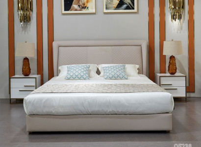 Designer Polsterbett Bett Betten Lederbett Doppelbett Ehebett Designerbett NEU