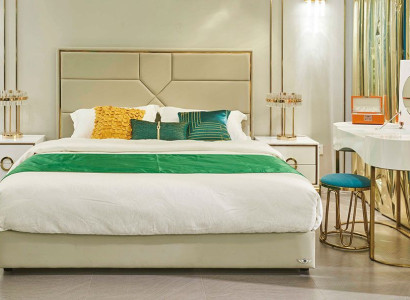 Luxus Design Polster Bett Schlafzimmer Möbel Leder Betten Doppel Ehe Stil Neu