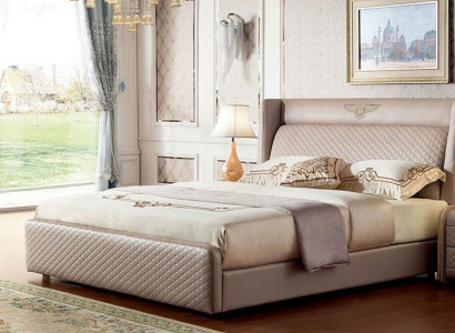 Bett Polster Design Luxus Doppel Hotel Betten Schlaf Zimmer Leder Modern Stoff