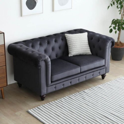 Sofa Luxus Textil Chesterfield Couch Sofas Polster 2 Sitzer Zweisitzer Couchen