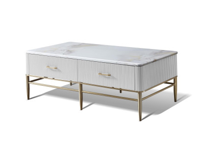 Tisch Couchtisch Luxus Wohnzimmer Italienische Möbel Tische Marmor Edelstahl Neu