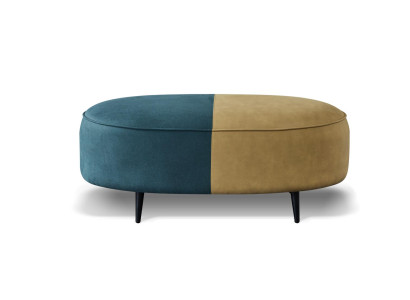 Design Hocker Oval Chesterfield Pouf Fußhocker Möbel Polsterhocker Sitzhocker