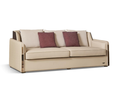 Luxus 3 Sitzer Couch Polster Sofa Leder Stoff Textil Couchen Garnitur Dreisitzer