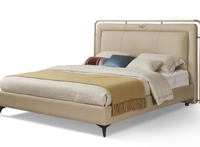 Bett Polster Design Luxus Doppel Hotel Betten Schlaf Zimmer Leder 180x200cm Neu